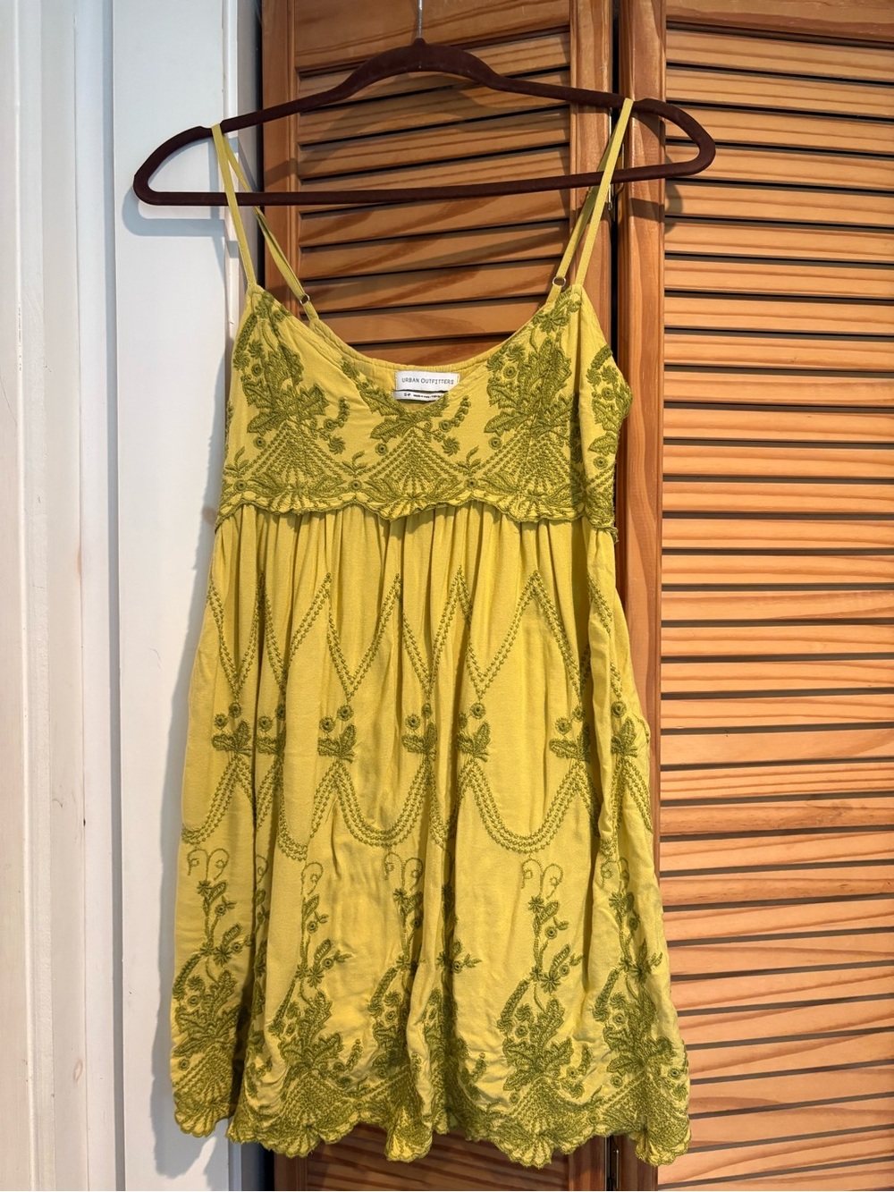 Urban Outfitters Jamie Embroidered Frock Babydoll Mini Dress Boho Festival